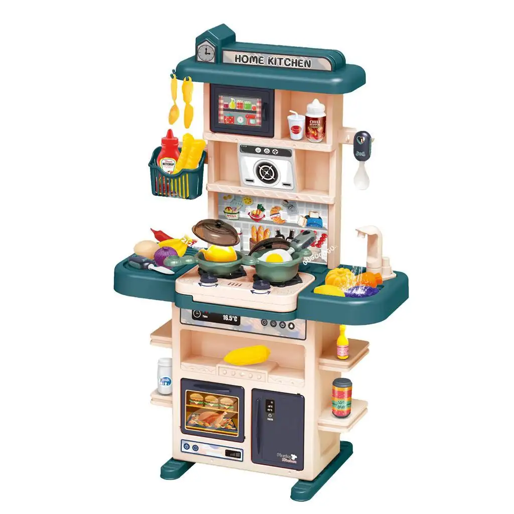 Kuchynská zelená sada hračiek so svetlom a zvukom 43 kusov. kép 2