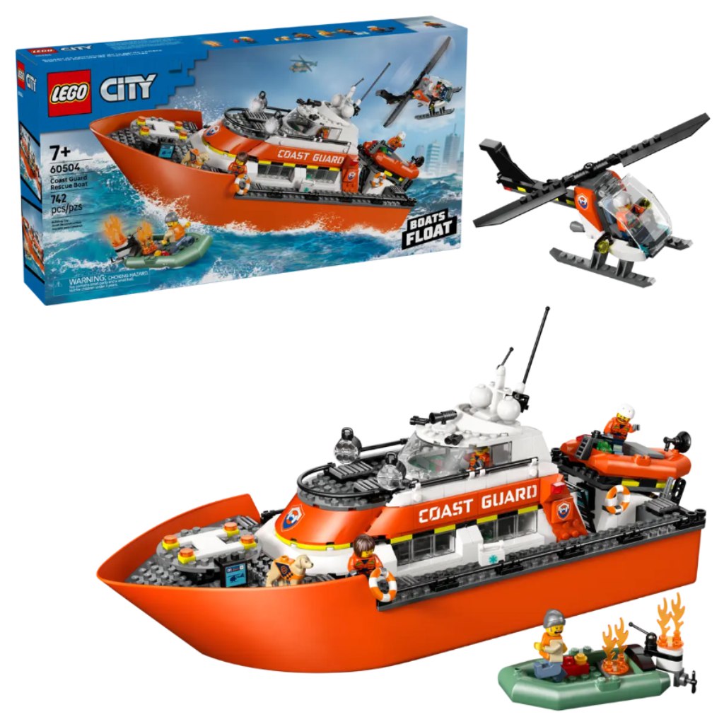 LEGO® City: Záchranný čln a vrtuľník pobrežnej stráže (60504)