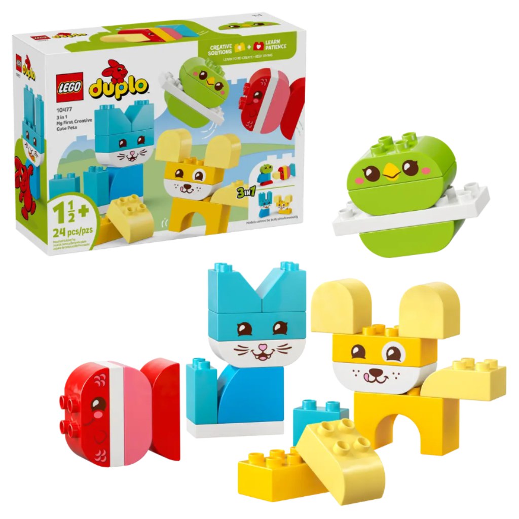 LEGO® DUPLO®: Kreatívne a roztomilé, 3 v 1 domáce zvieratká (10477)