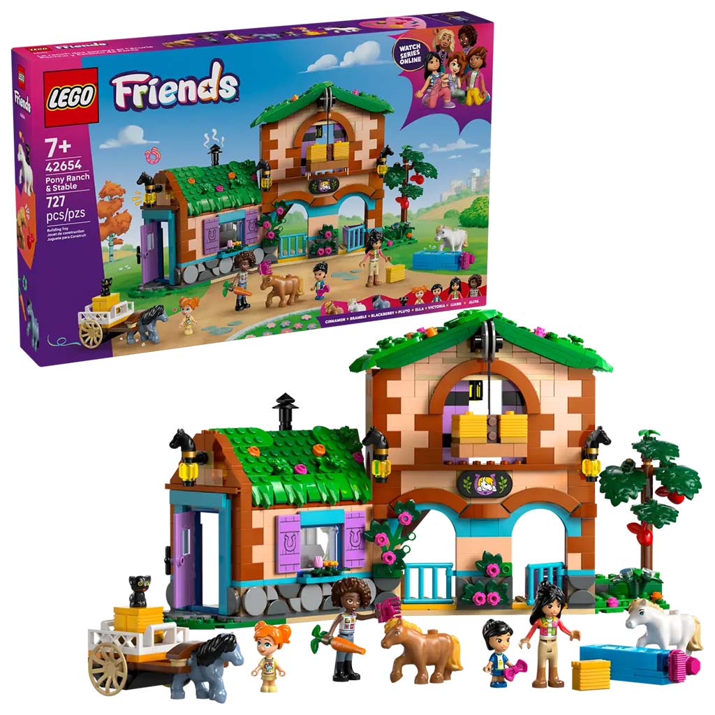 LEGO® Friends: Konská farma a stajňa (42654)