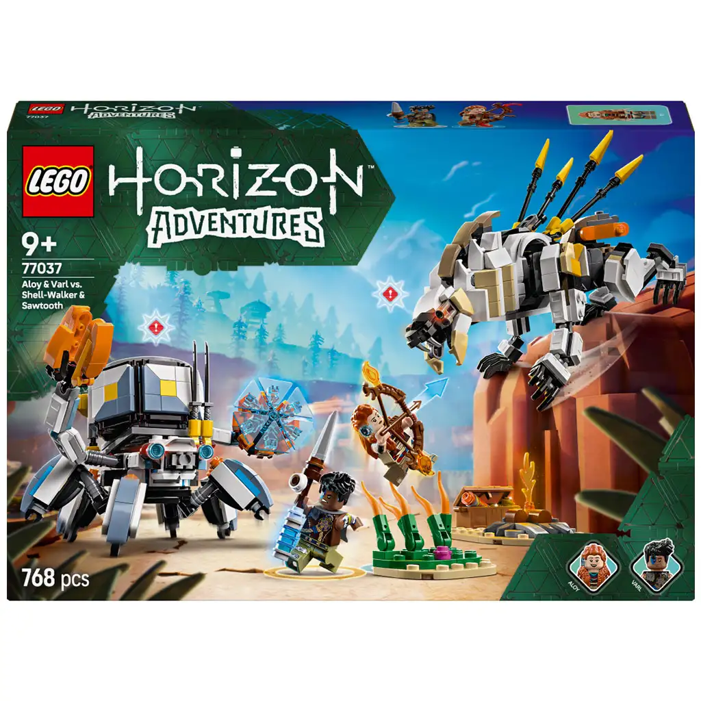 LEGO® Horizon™ Dobrodružstvá: Aloy a Varl proti obrnenému vozidlu a pílovému zubu (77037)