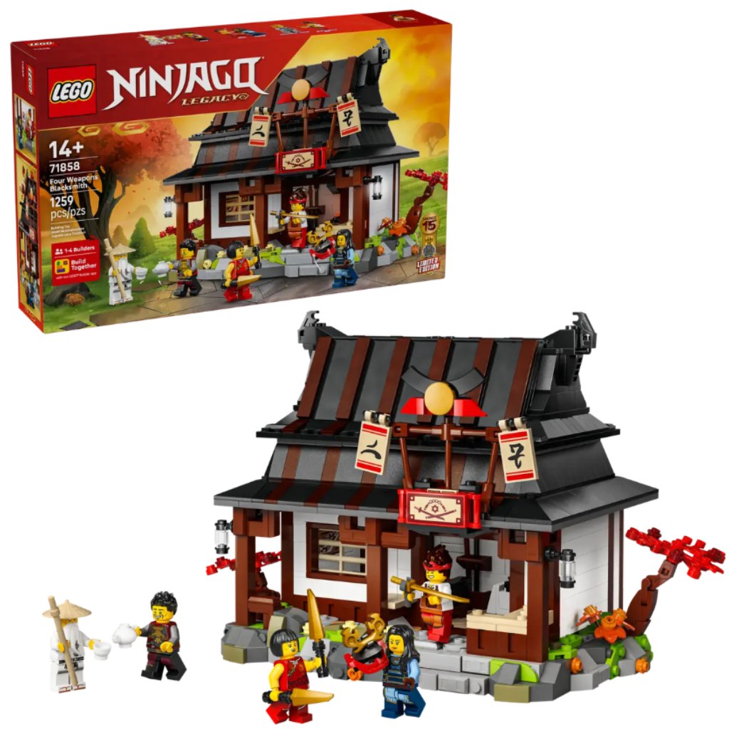 LEGO® Ninjago: Kováčska dielňa štyroch zbraní, 15. výročie (71858)