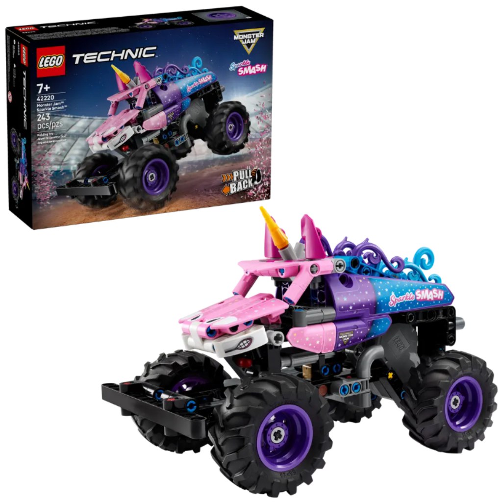LEGO® Technic: Monster Jam™ Sparkle Smash™ – autíčko na spätný chod (42220)