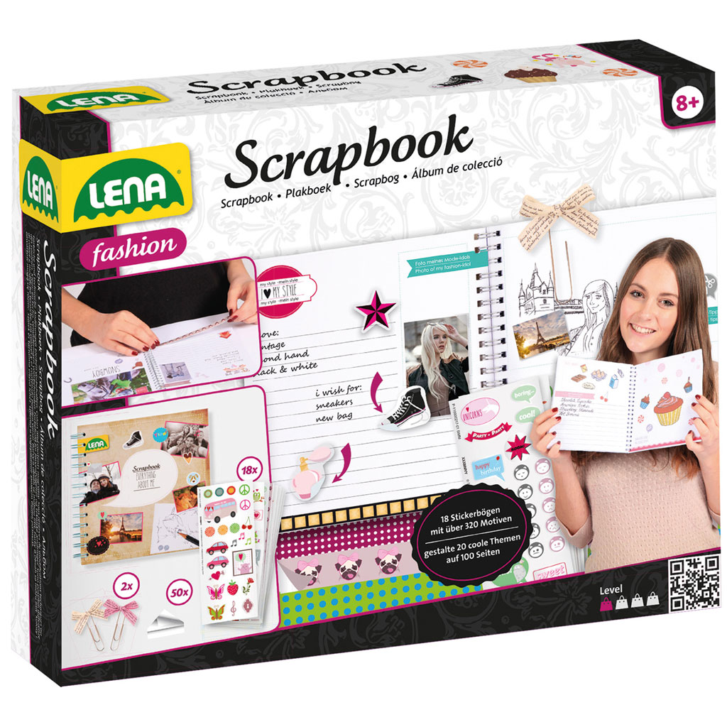 LENA: Denník so samolepkami kép 1