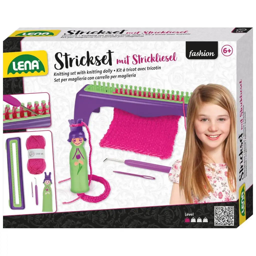 LENA: Kreatívny pletací a háčkovací set s háčikmi a priadzou