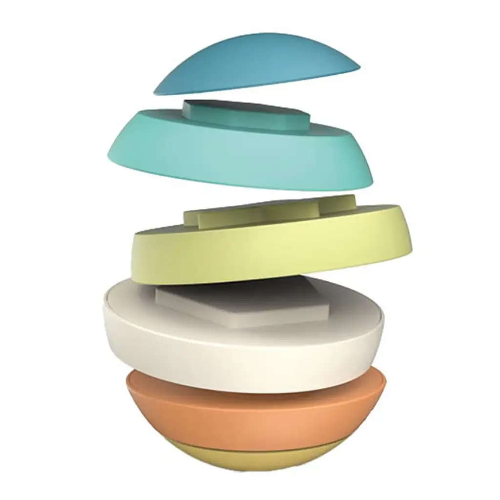 Labda 6db-os veža stavebná hra 12cm kép 3