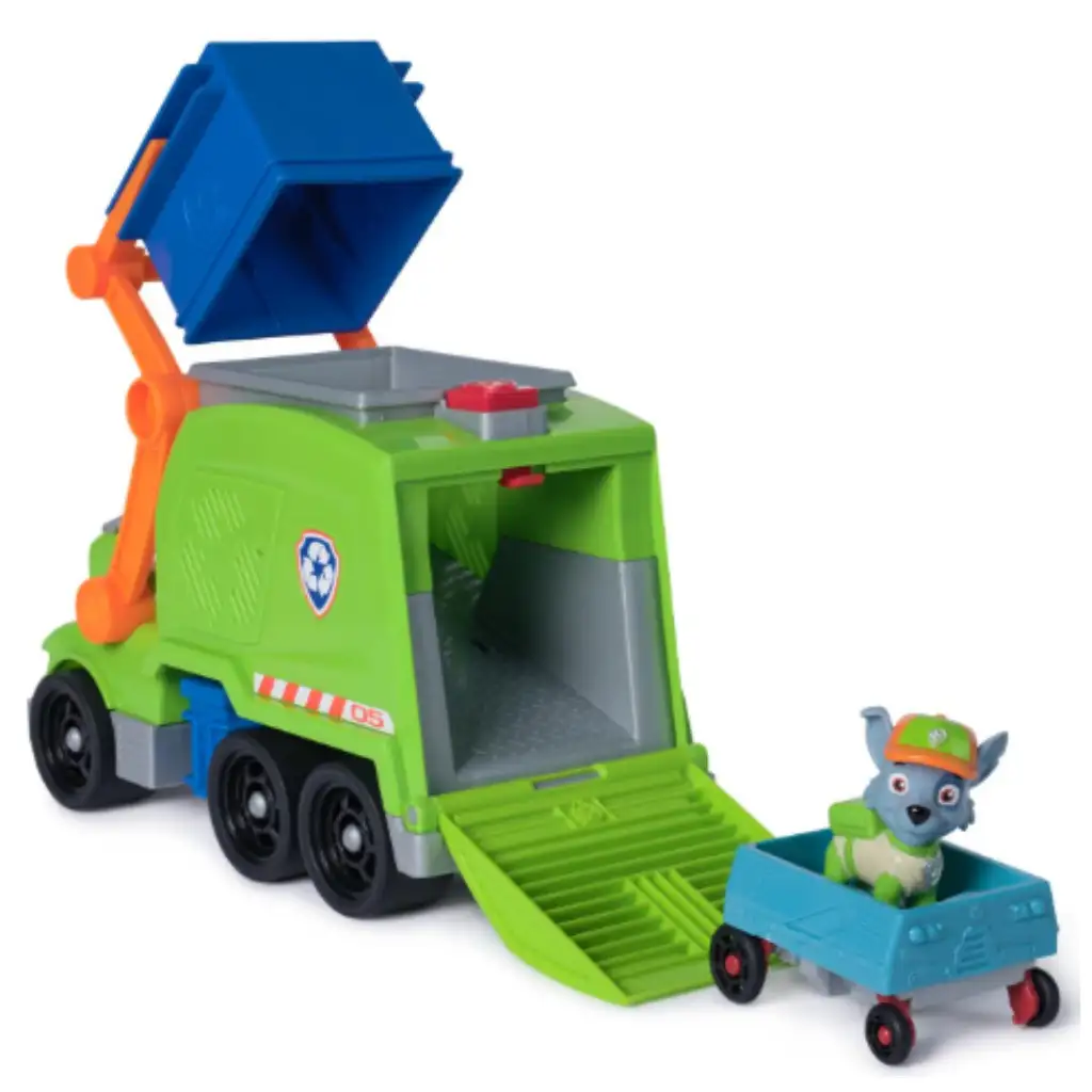 Labková patrola: CrushNRoll Rocky deluxe smetiarske auto - Spin Master kép 2