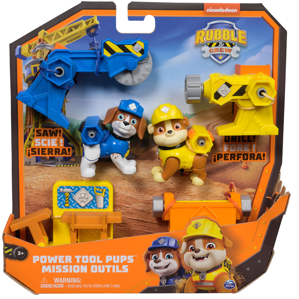 Labková patrola: Rubble a jeho tím Wheeler a Rubble psíky s náradím - Spin Master