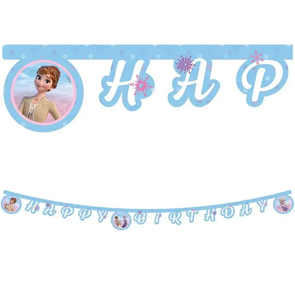 Ľadové kráľovstvo 2 narodeninový "Happy Birthday" banner 200 cm
