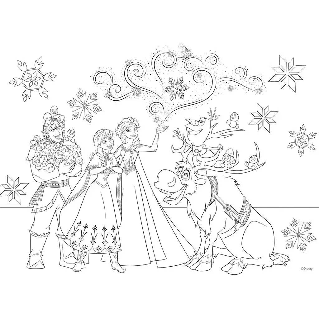 Ľadové kráľovstvo 2 v 1 maxi 24-dielne puzzle a omaľovánka 70x50 cm - Lisciani kép 2