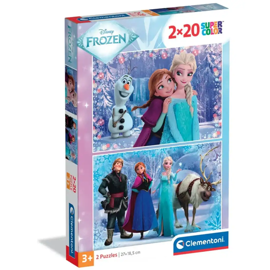 Ľadové kráľovstvo magické dobrodružstvo 2x20 ks supercolor puzzle - Clementoni