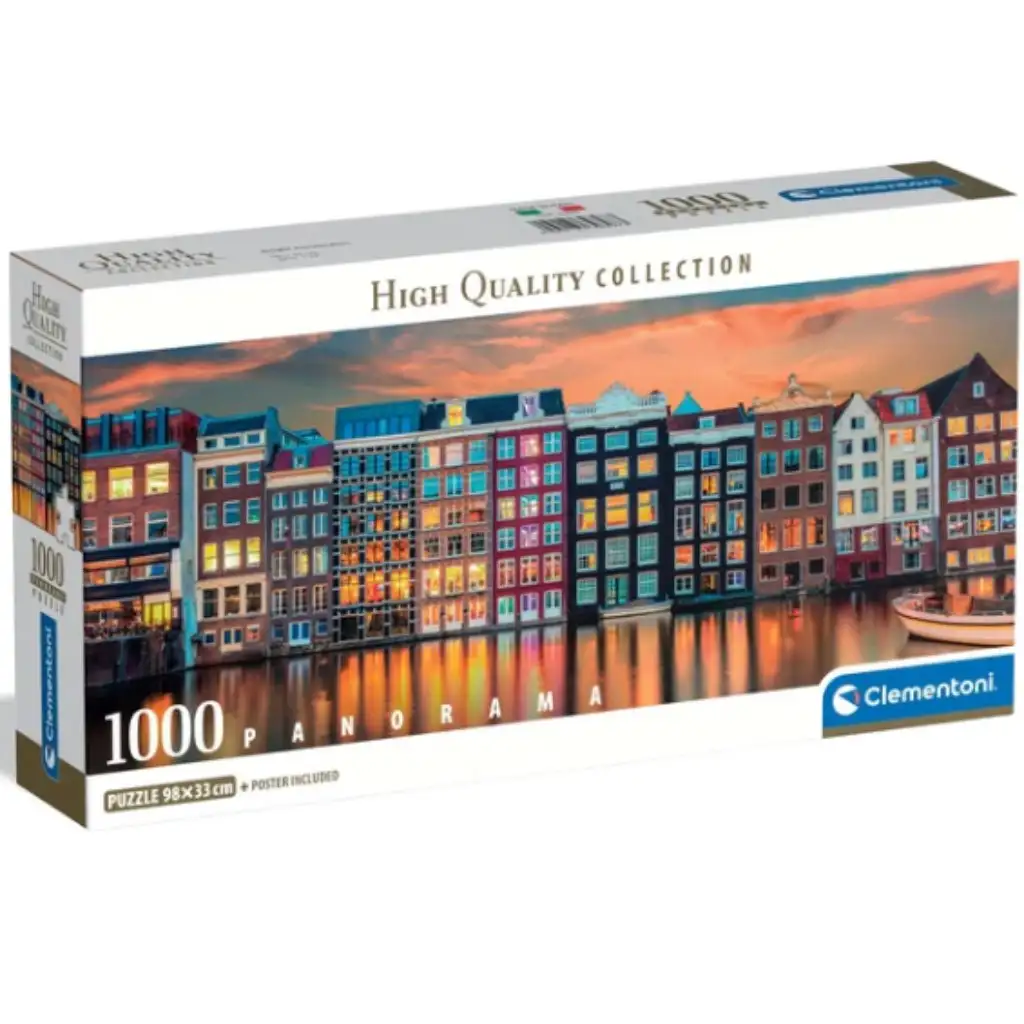 Lesklivá panoráma Amsterdam HQC 1000-dieliková puzzle - Clementoni