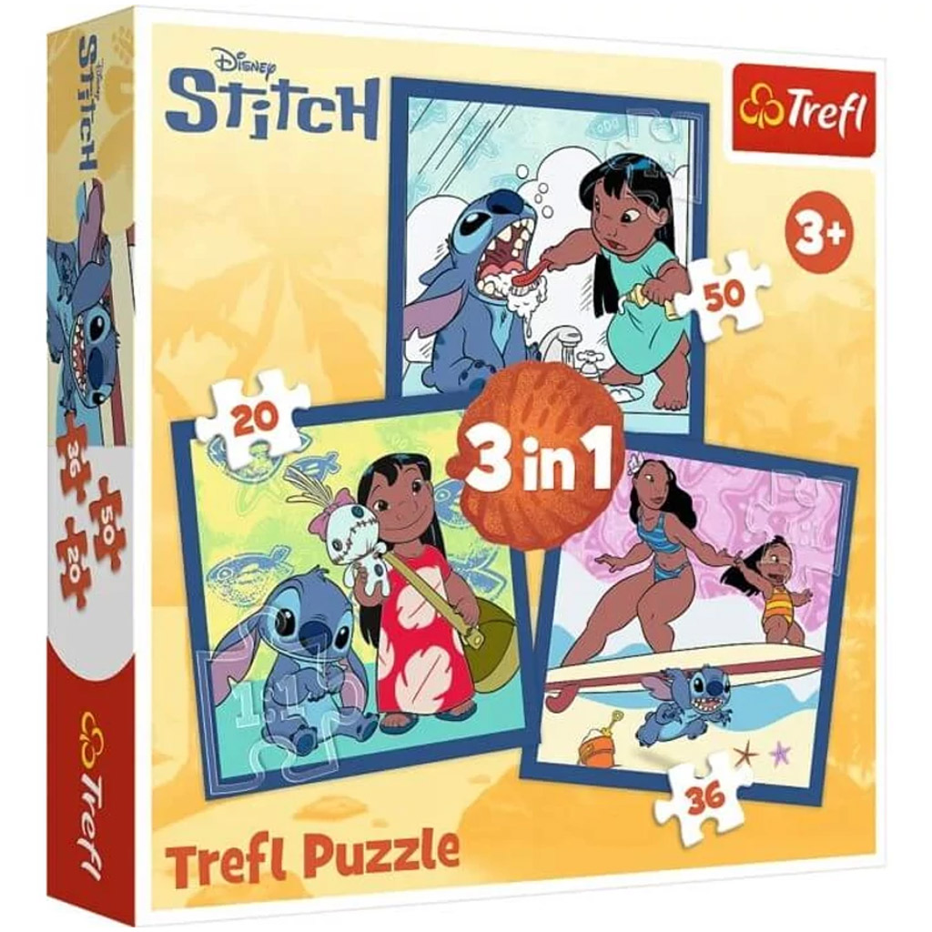 Lilo a Stitch - 3 v 1 20-36-50 ks puzzle - Trefl