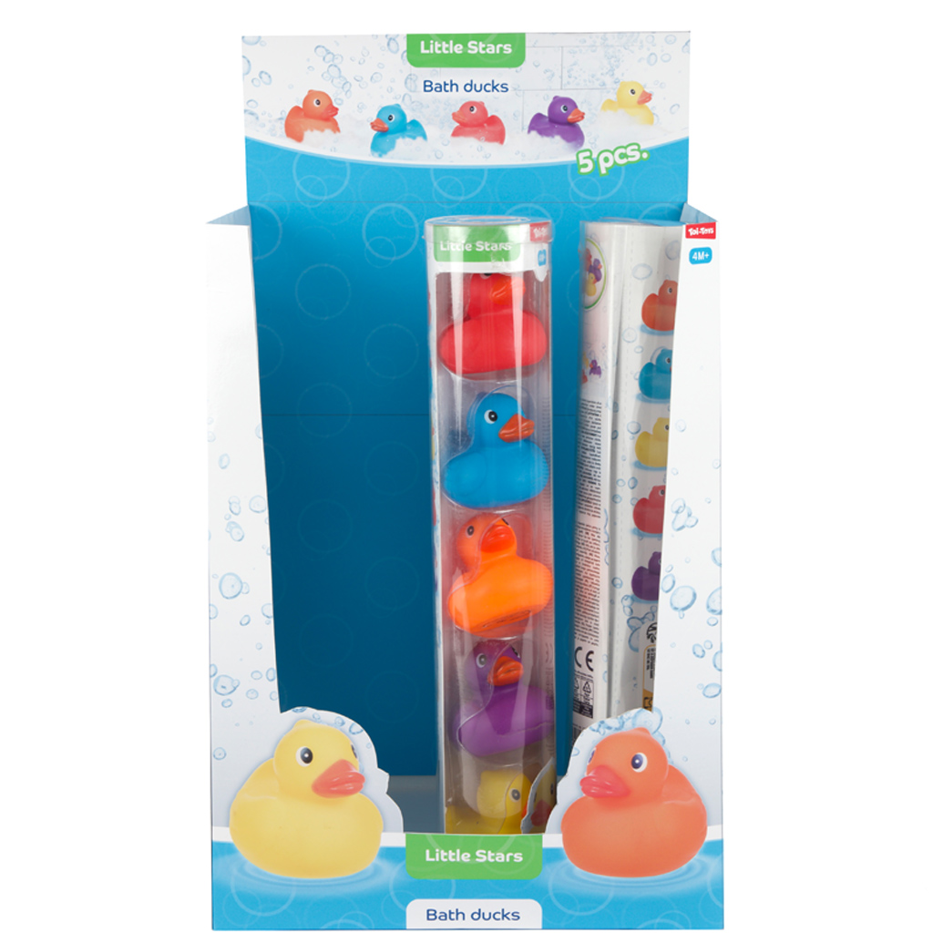 Little Stars farebné kačičky do kúpeľa, sada 5 ks