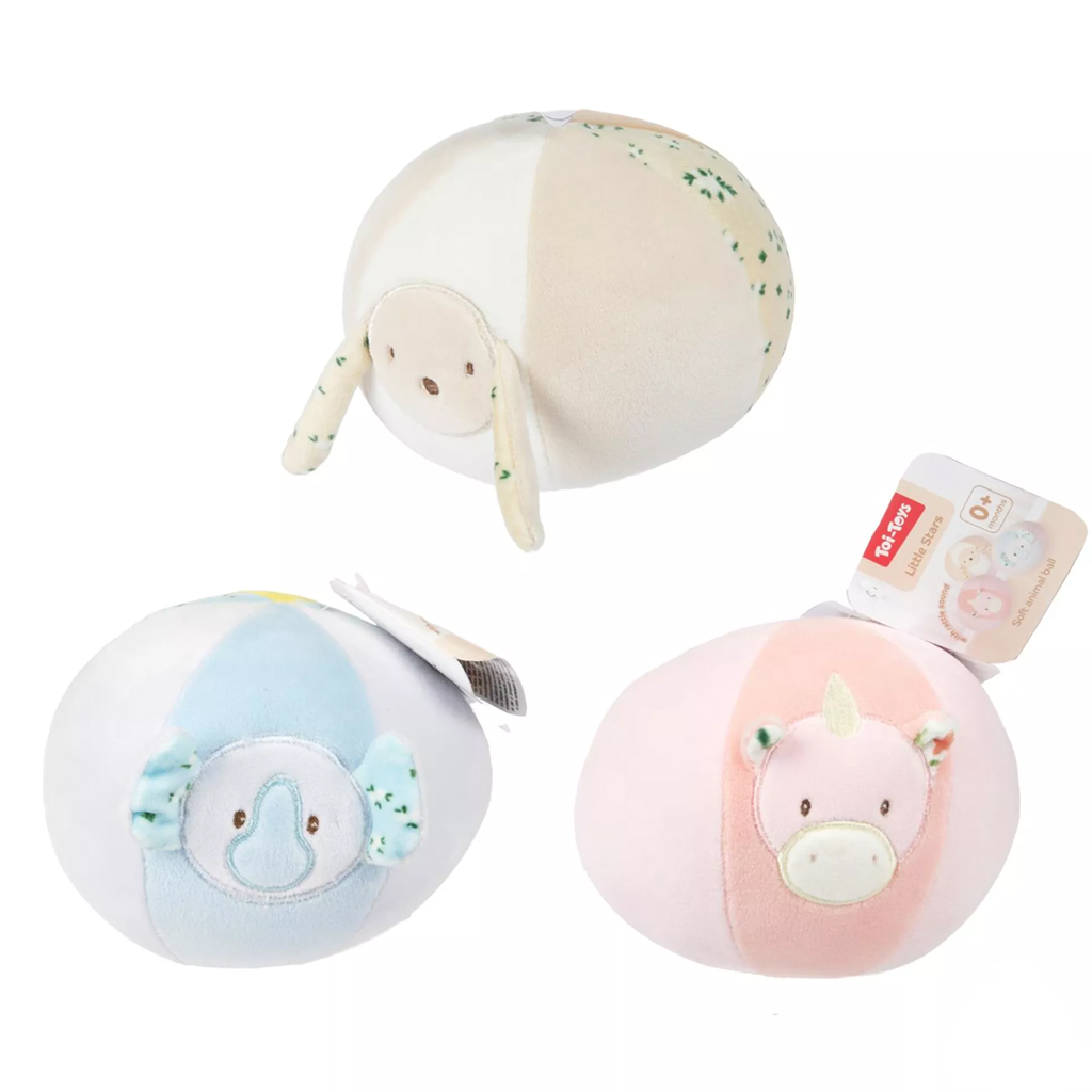 Little Stars mäkká detská lopta s hrkálkou, rôzne druhy, 1 ks