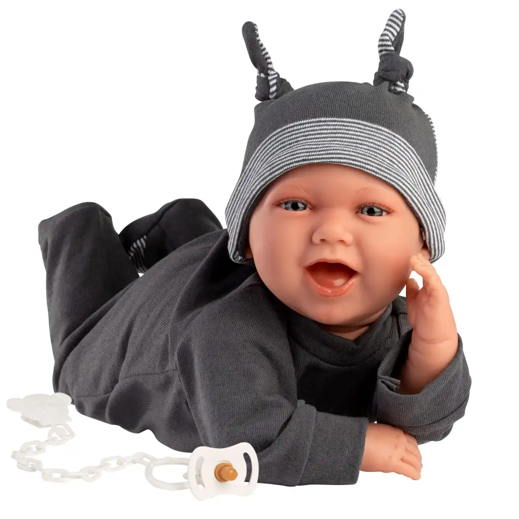 Llorens: Bábika s výškou 42 cm s hlasom v čiernom pyžame kép 2