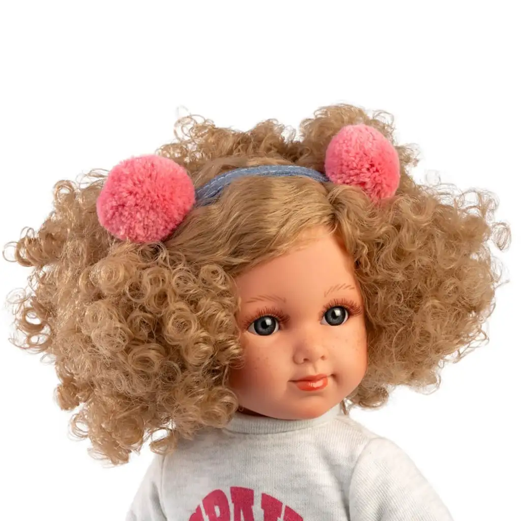 Llorens: Elena 35 cm bábika s kučeravými vlasmi v sukni kép 4