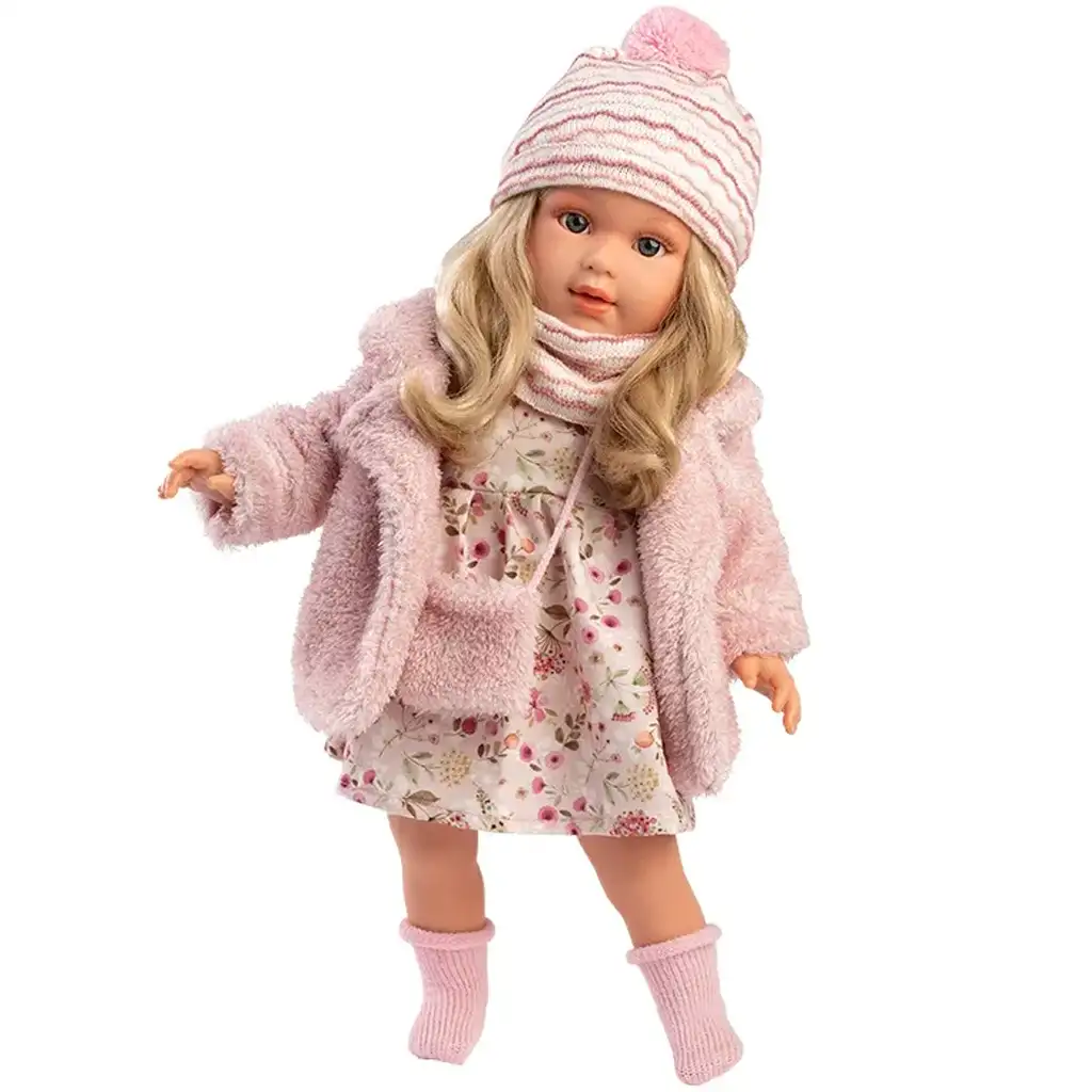 Llorens: Lucia 40 cm bábika v kvetinových šatách s kabelkou