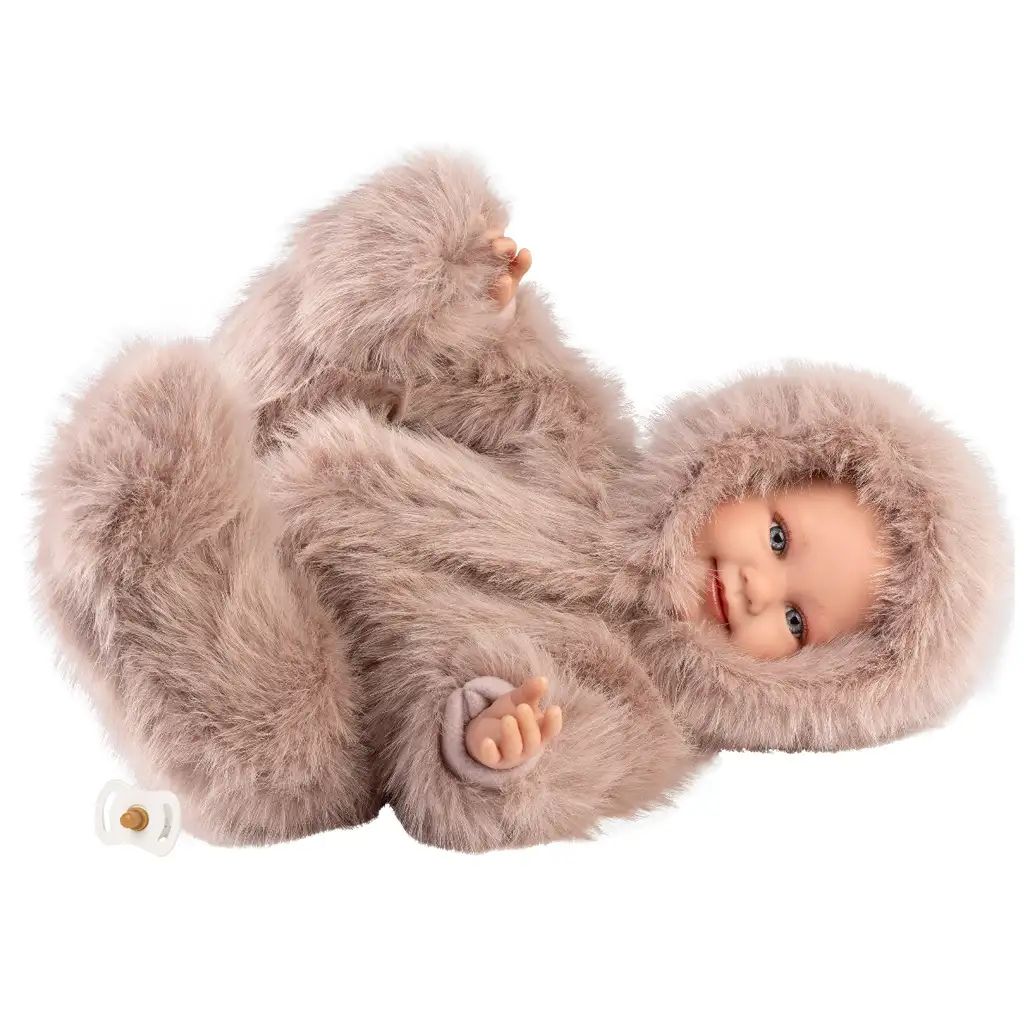 Llorens: Luka 45 cm vysoká usmievavá bábika s cumlíkom v zamatovom kabátiku. kép 2
