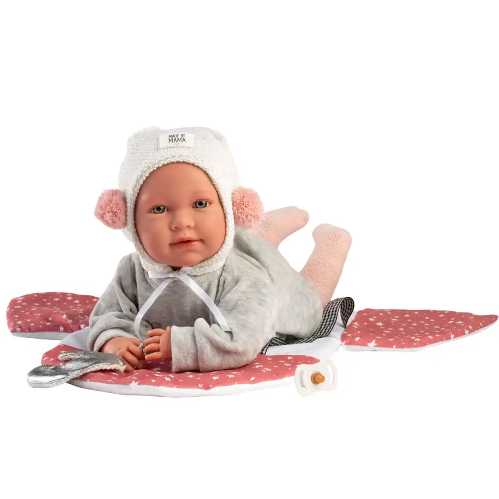 Llorens: Mimi 42 cm plačúca bábika s hviezdičkovým nosičom pre bábiky kép 2