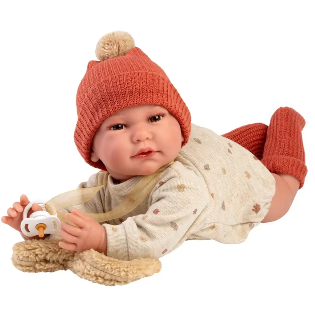 Llorens: Plačúca bábika Luis 45 cm so srdcovým vankúšom kép 2