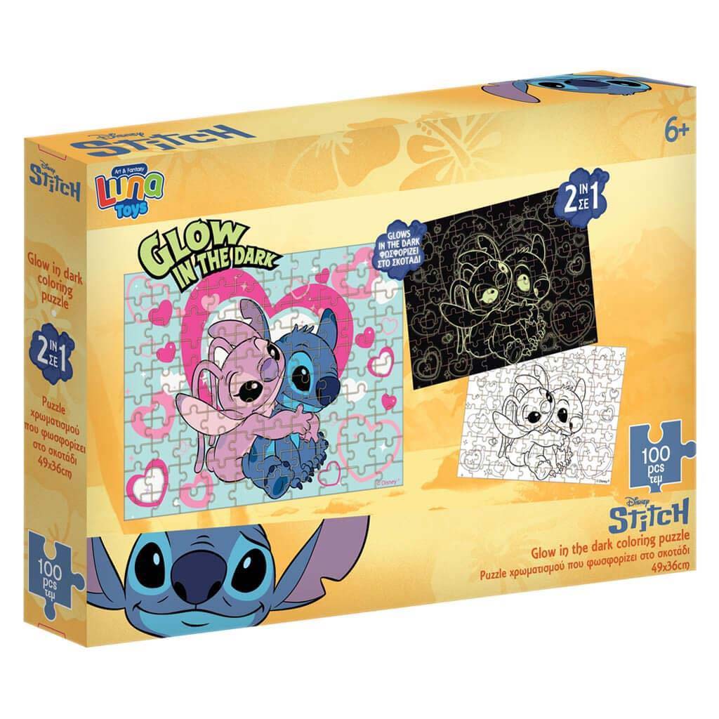 Luna: Disney Stitch 100-dielna puzzle svietiaca v tme