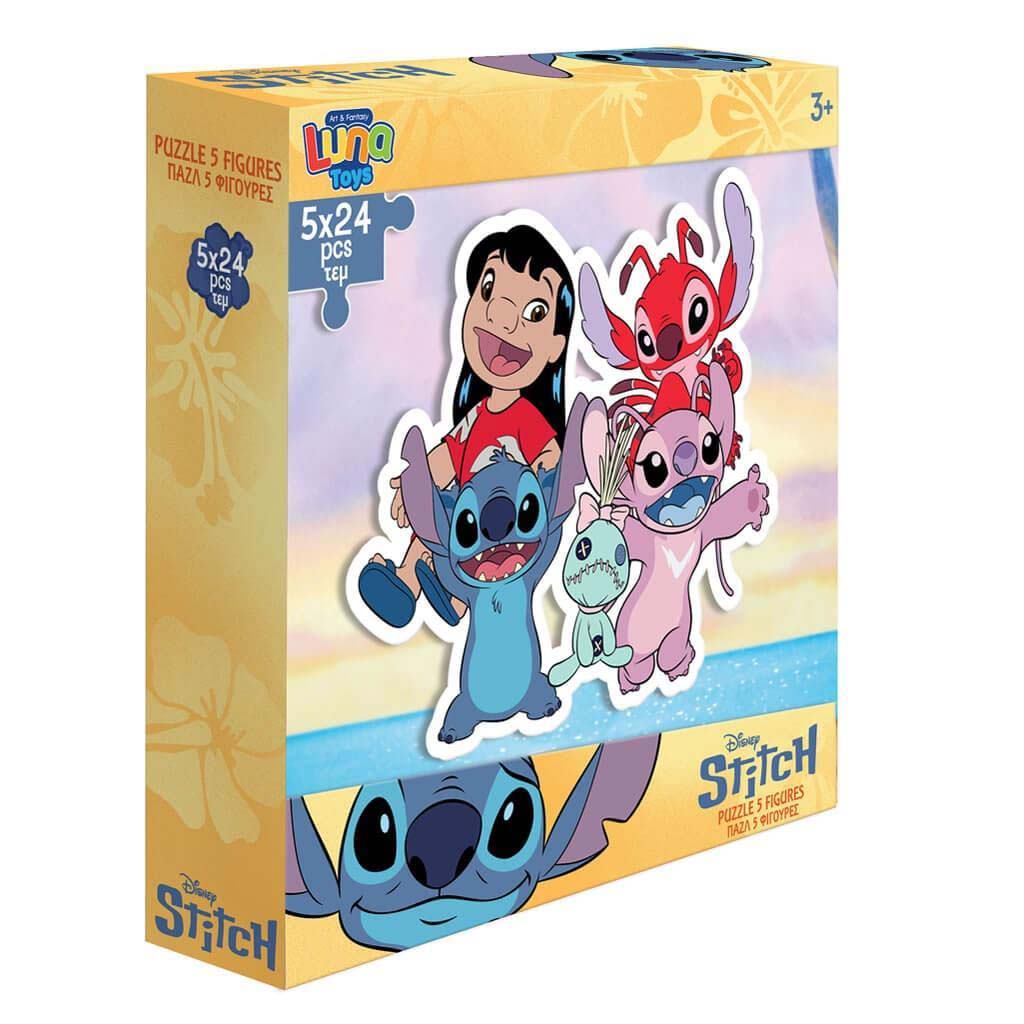 Luna: Disney Stitch postavy 5x24-dielna puzzle