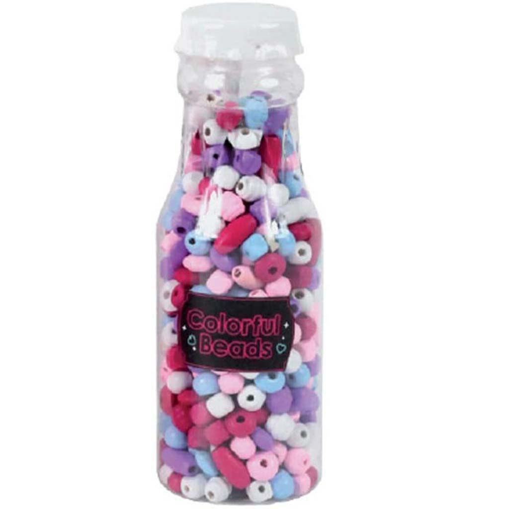 Luna: Farebné navliekacie korálky v úložnej fľaši