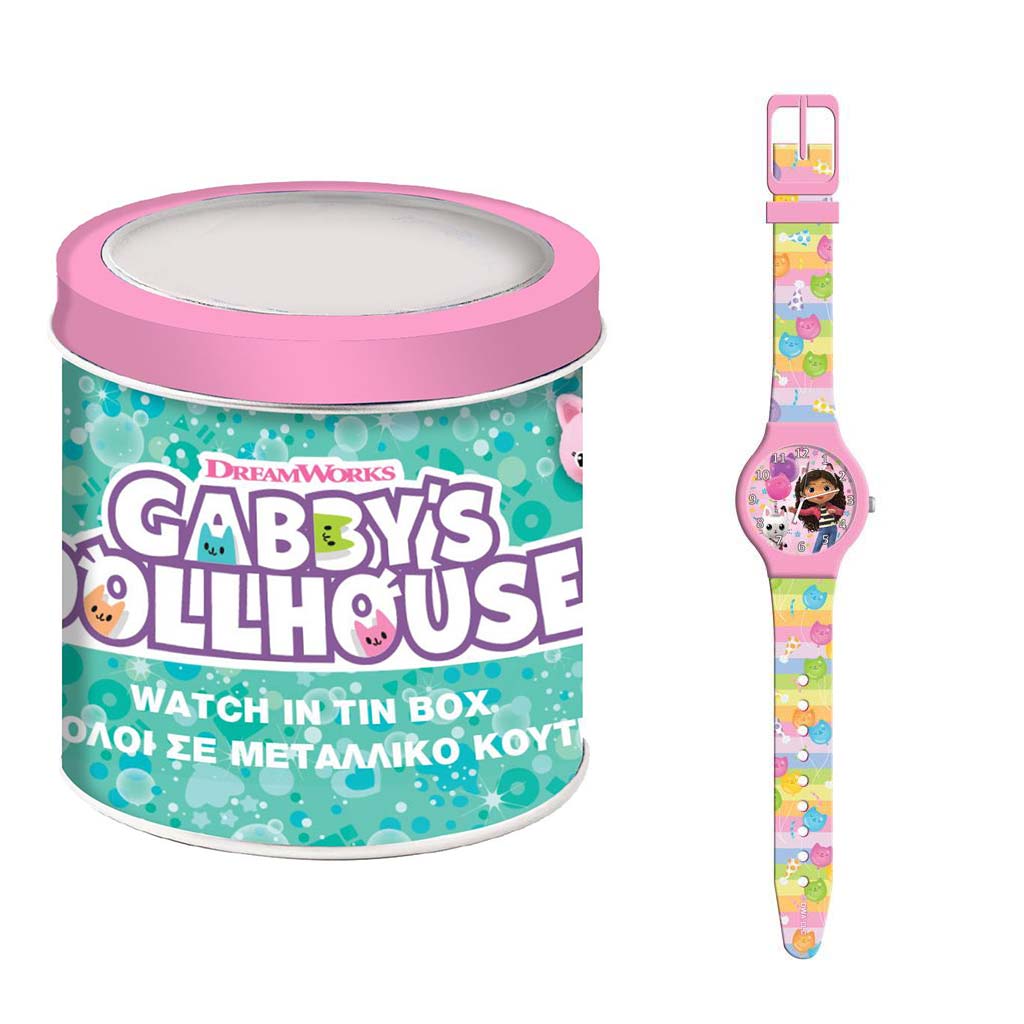 Luna: Gabi bábika analógové náramkové hodinky v kovovej darčekovej krabičke