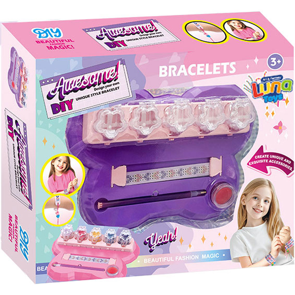 Luna: Kreatívna súprava na výrobu náramkov s diamantovou mozaikou – DIY