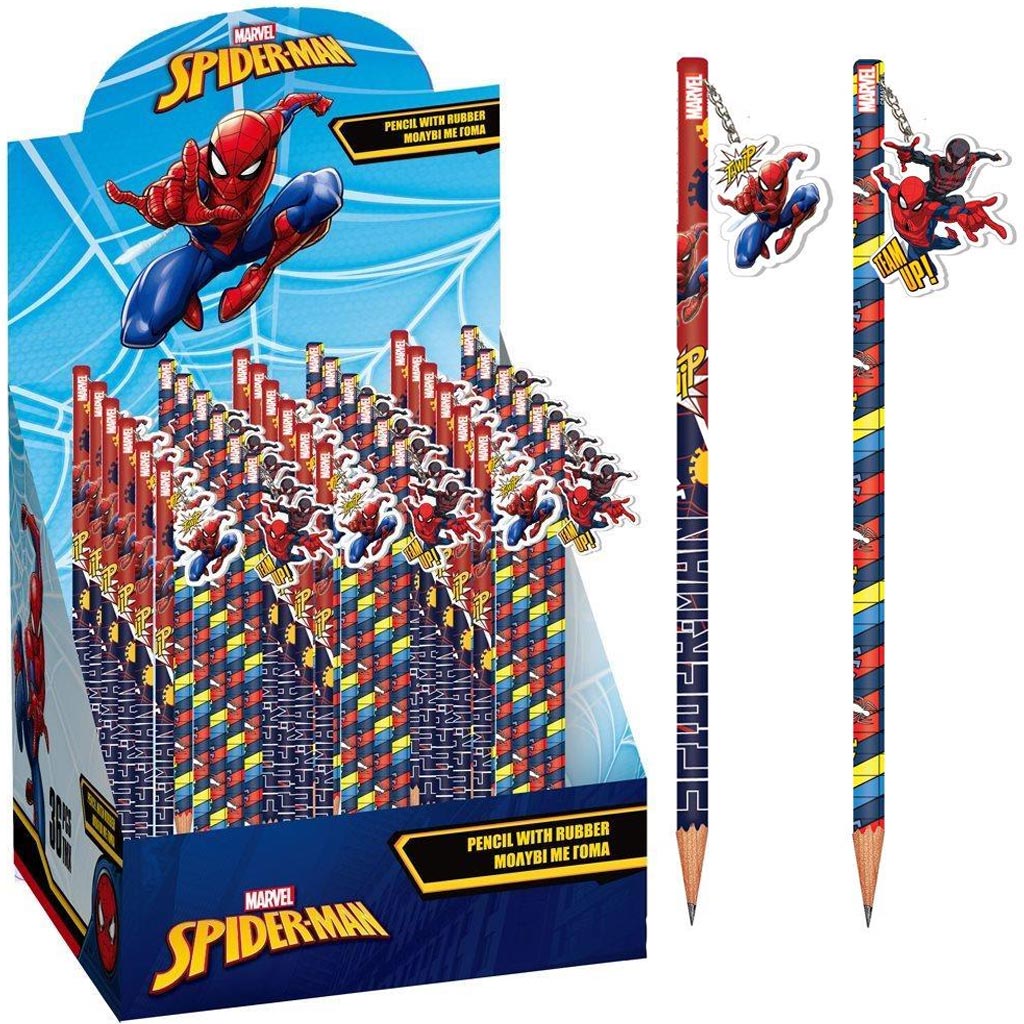 Luna: Marvel Spider-Man grafitová ceruzka s gumou, v dvoch variantoch, 1 ks