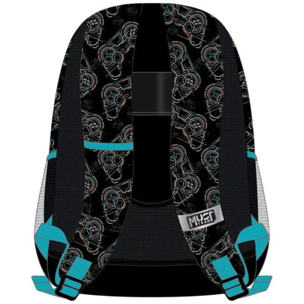 Luna: Must Team Game školská taška s motívom futbalovej lopty, zaoblená, s tromi priehradkami, ruksak 32x18x43 cm kép 2