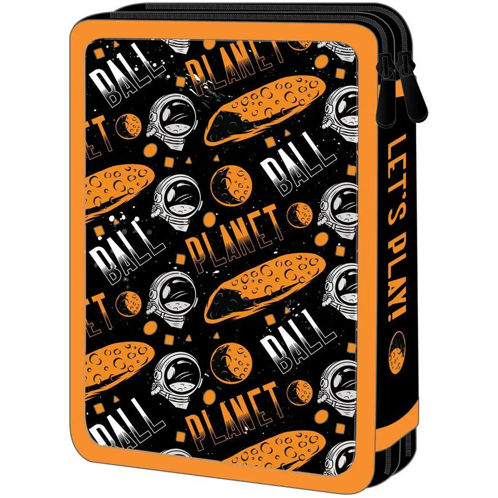 Luna: Must Team Kozmonaut čierno-oranžový 2-poschodový plnený peračník kép 2