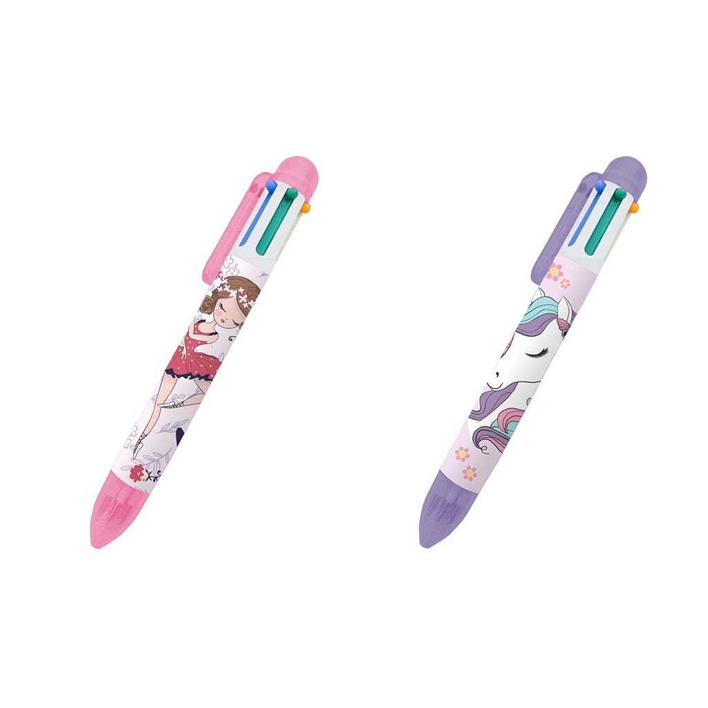 Luna: Must Team dievčenský vzorovaný guľôčkové pero so 6 farbami, rôzne druhy, 1 ks kép 2