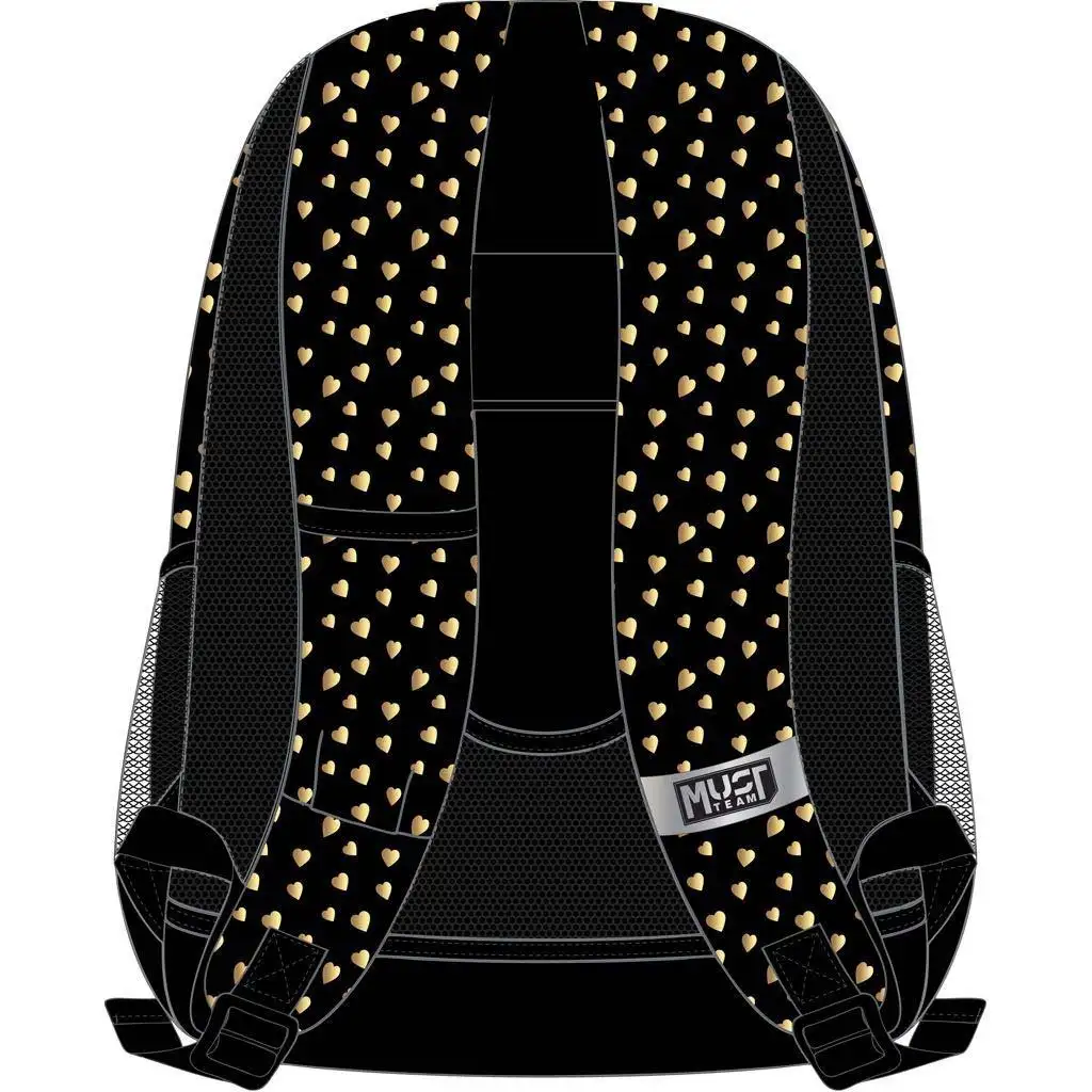 Luna: Must čierny batoh s motívom motýľa, 3 priehradky, 32x18x43 cm kép 2