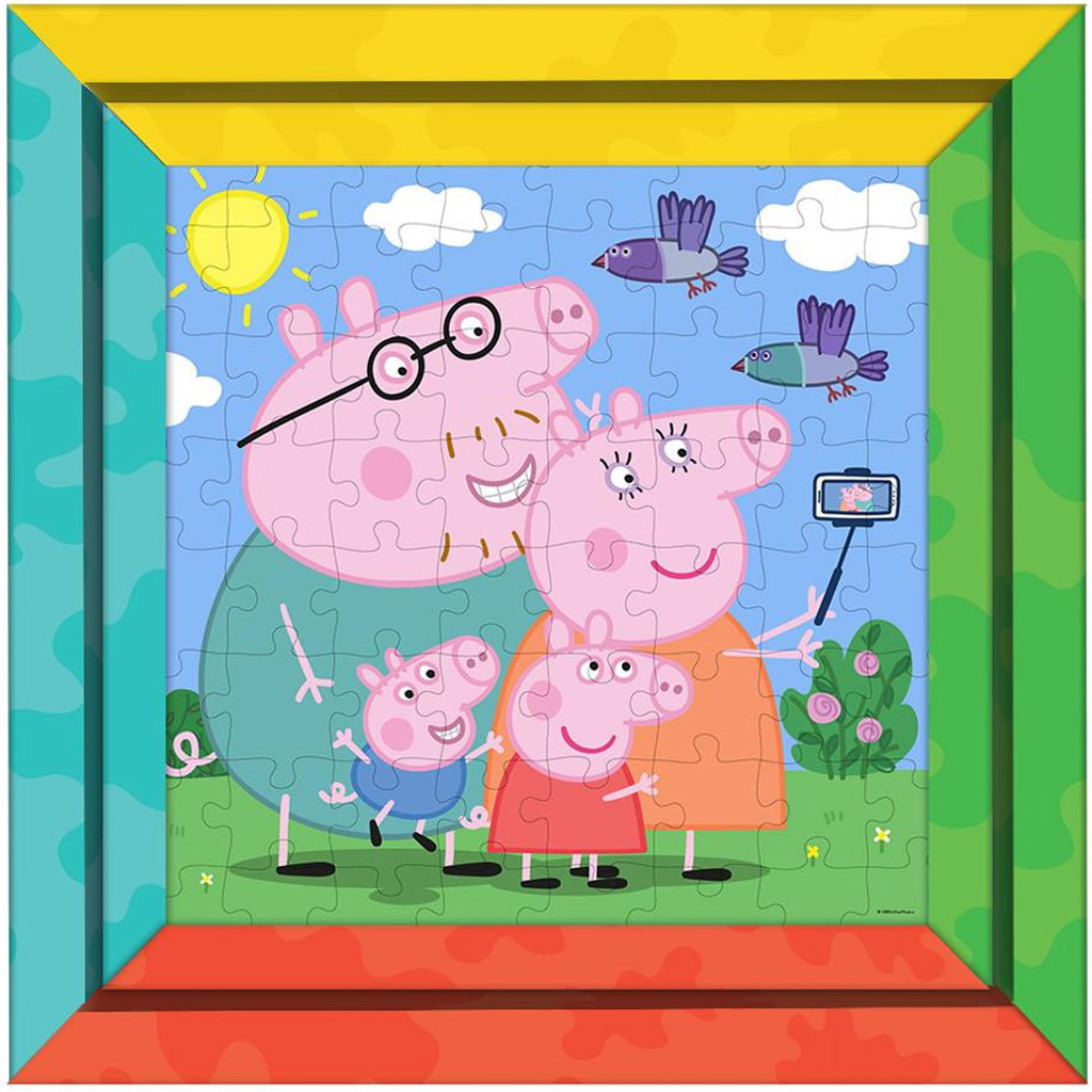 Luna: Peppa Pig 2 v 1 64-dielne puzzle na vyfarbenie s rámom kép 2