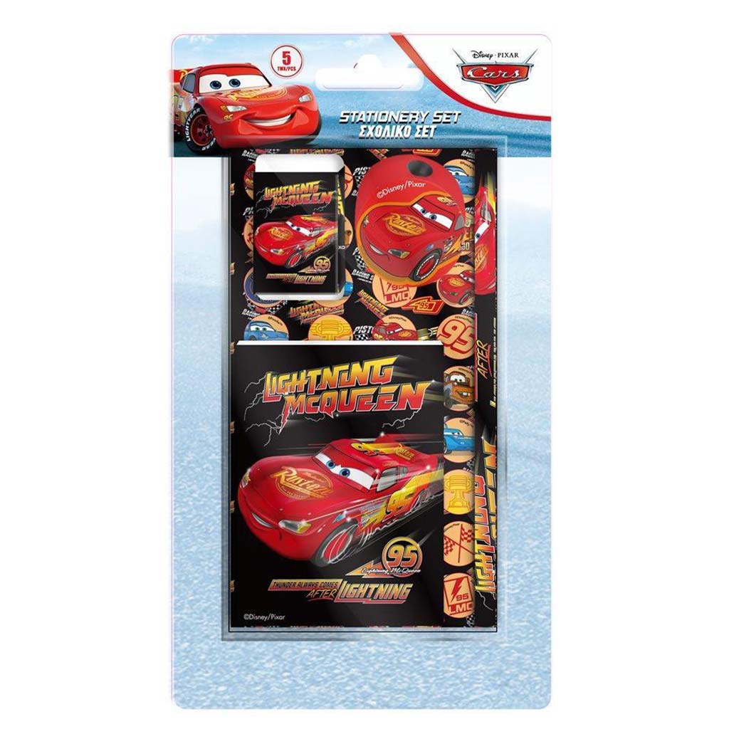 Luna: Písacia súprava Cars, 5 dielov