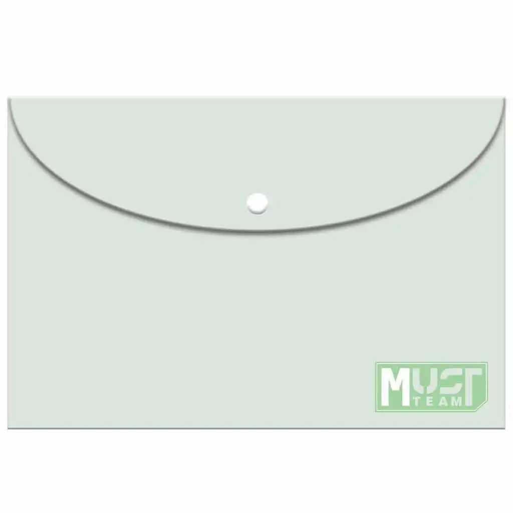 Luna: Plastová zložka na dokumenty vo formáte A4 v pastelovo zelenej farbe