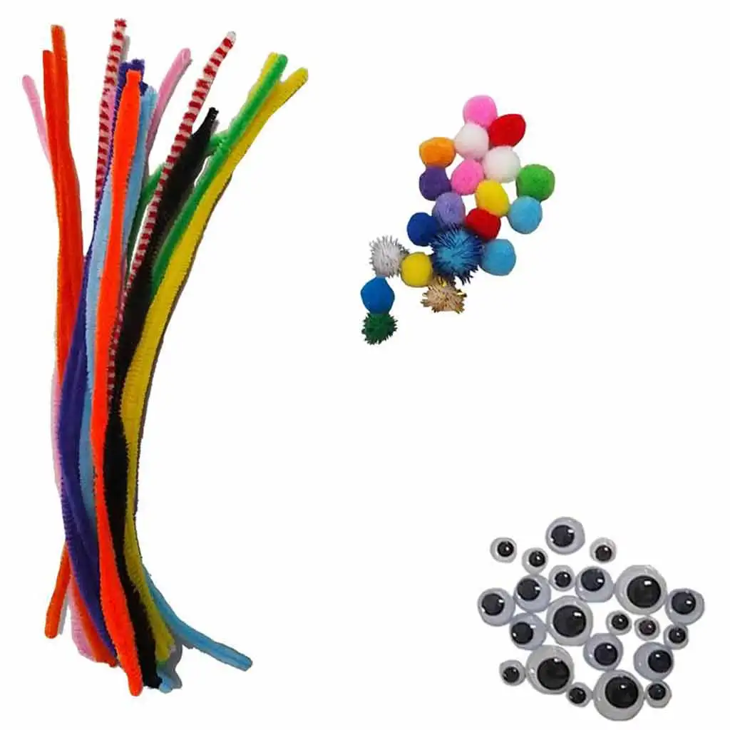 Luna: Remeselná sada s pompónmi, čenichmi a očami, 450-dielna sada kép 2