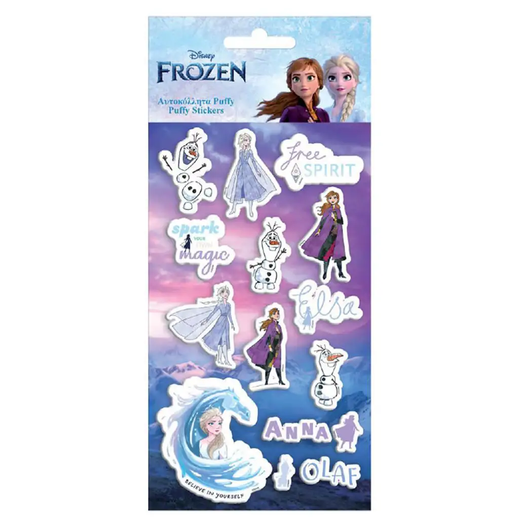 Luna: Sada 3D nafukovacích nálepiek Frozen na hárku 10x22 cm