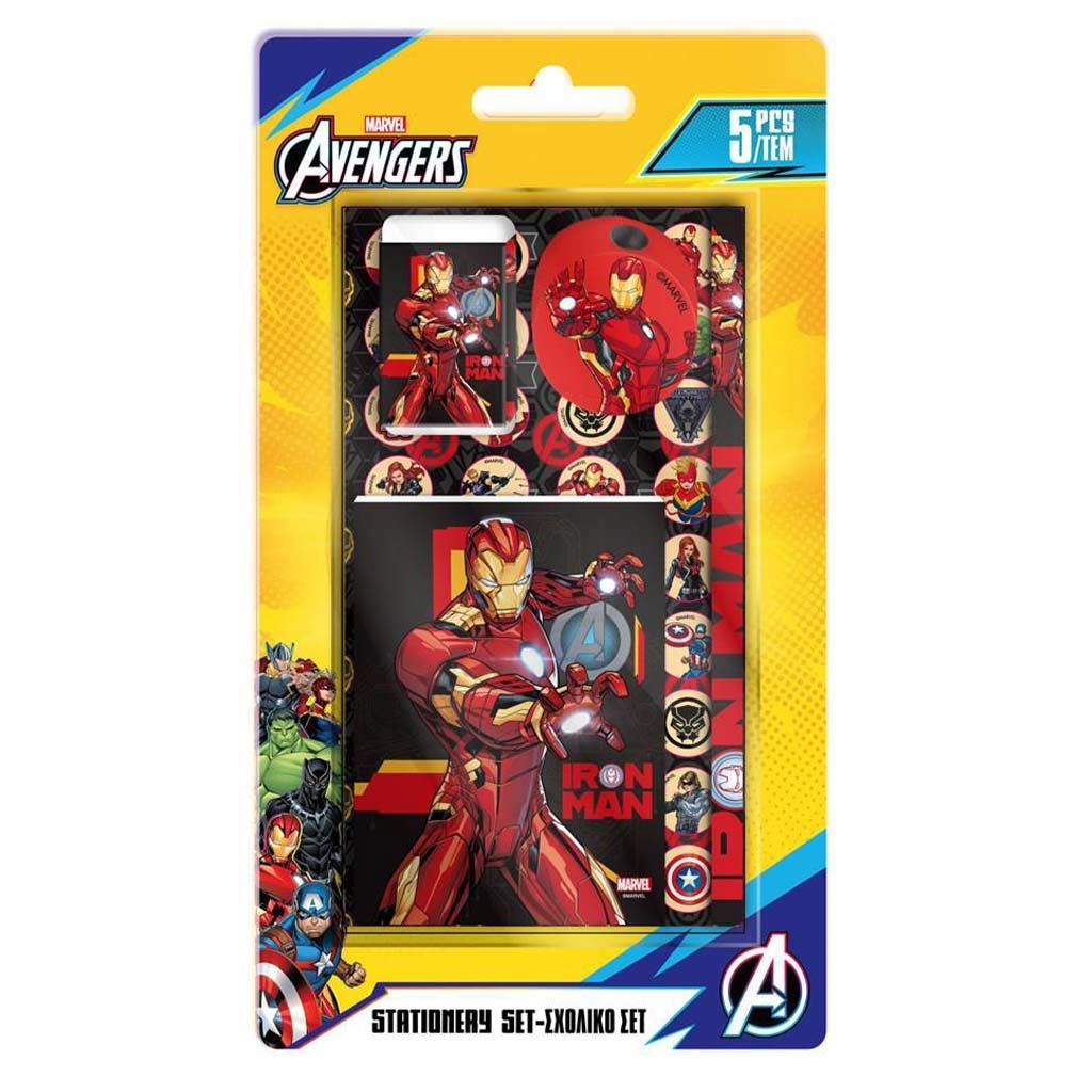 Luna: Sada 5 ks písacích potrieb Iron Man