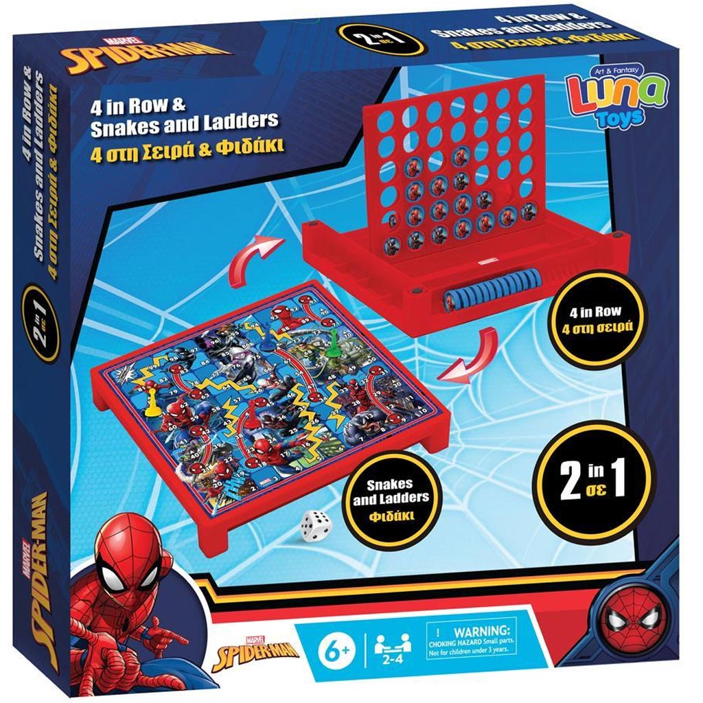 Luna: Spider-Man 2 v 1 Štyri v rade a Hady a rebríky spoločenská hra