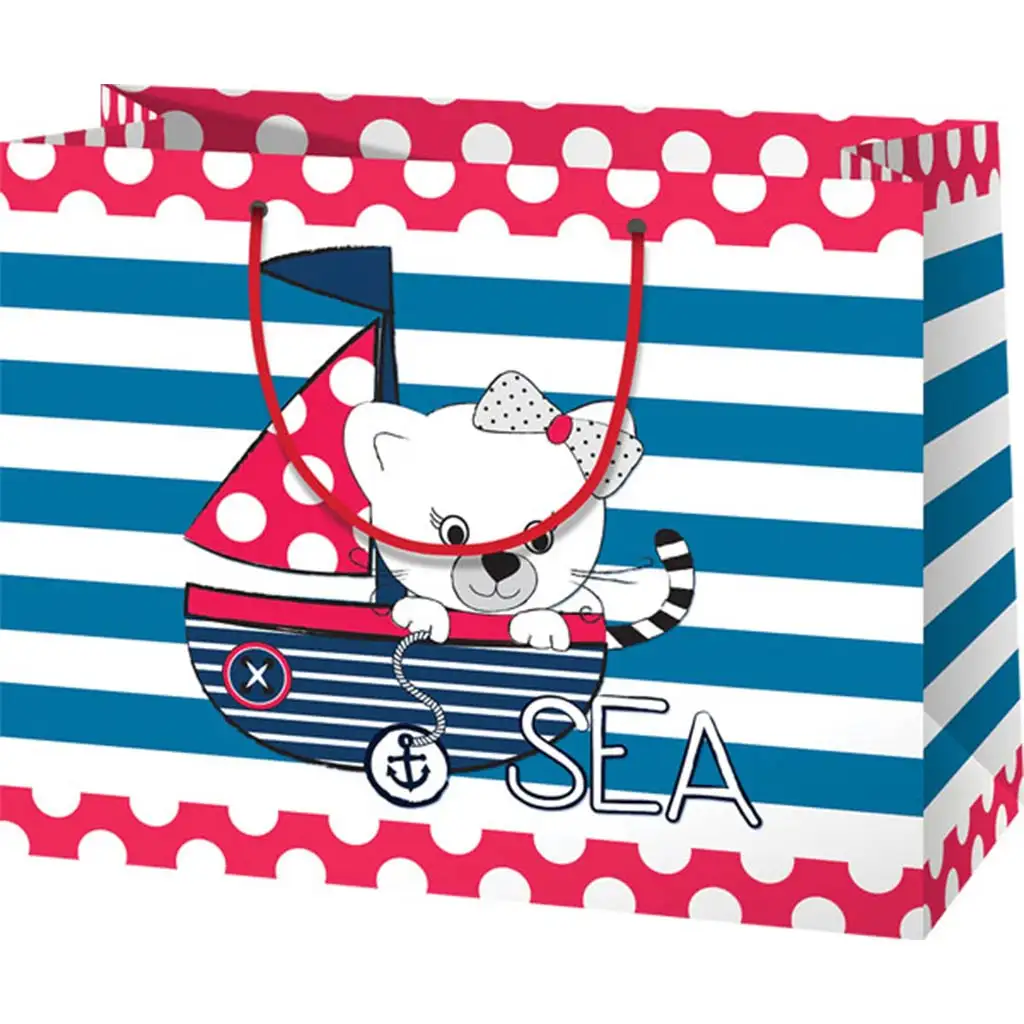 Mačičková stredne veľká darčeková taška 18x23x10cm