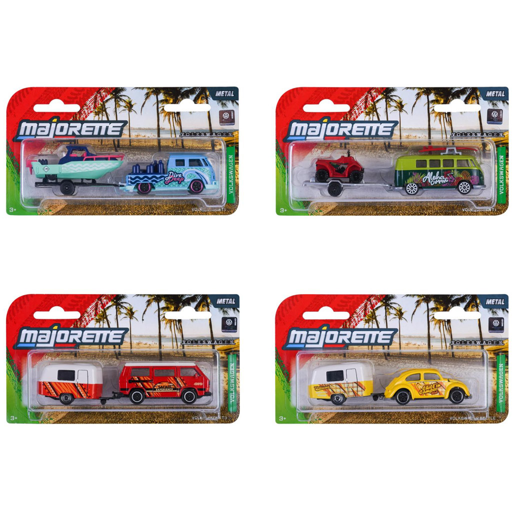 Majorette: Volkswagen autíčko s prívesom v rôznych prevedeniach 1 ks - Simba Toys