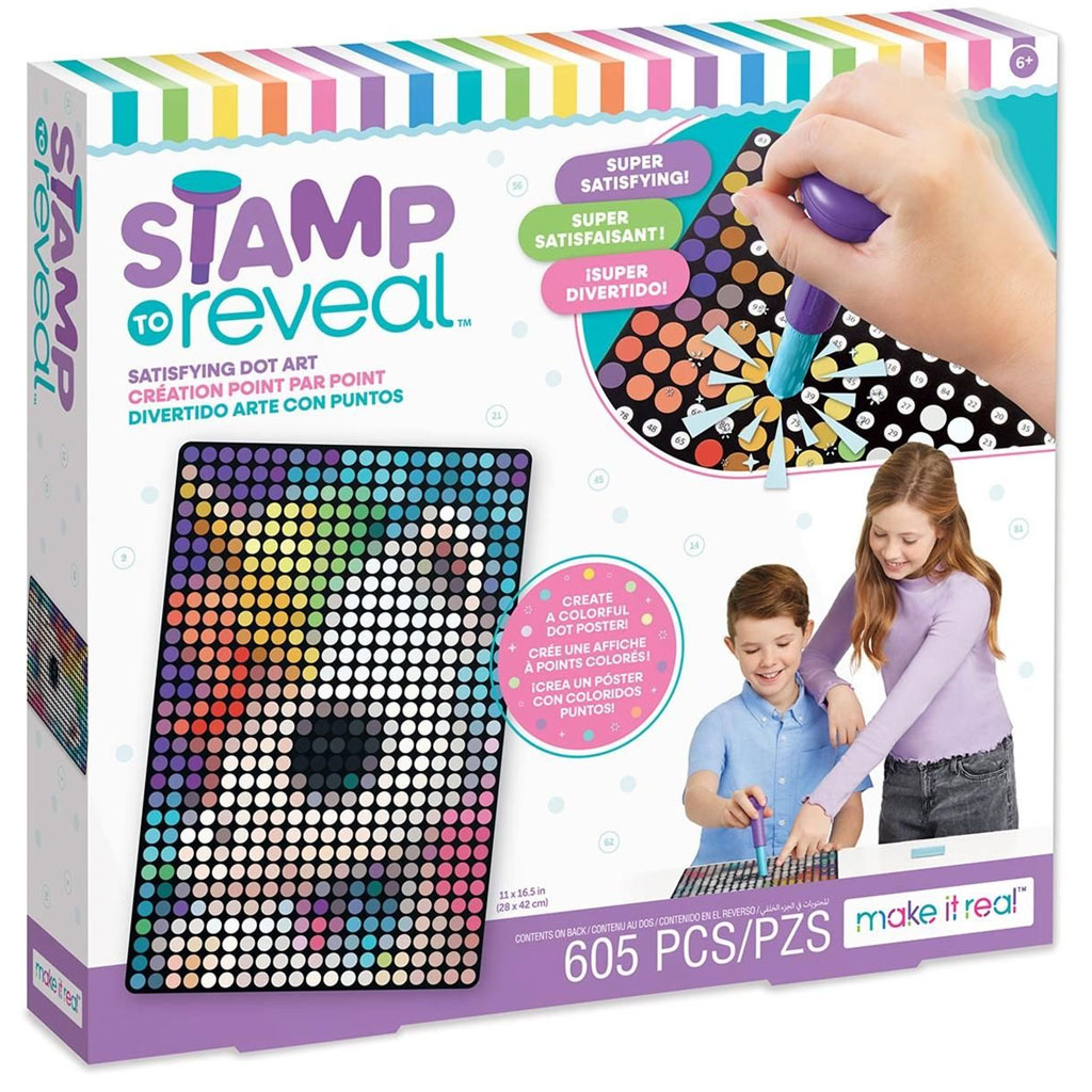 Make It Real: Bodkovacia pečiatka s nálepkami - Jednorožec