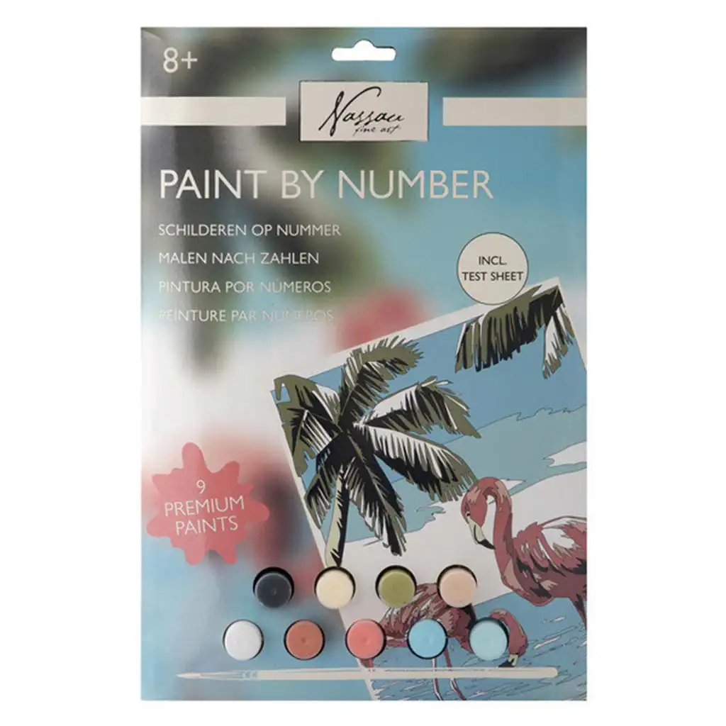 Maľovanie podľa čísel 33,5x23,8 cm obraz - Plameniak