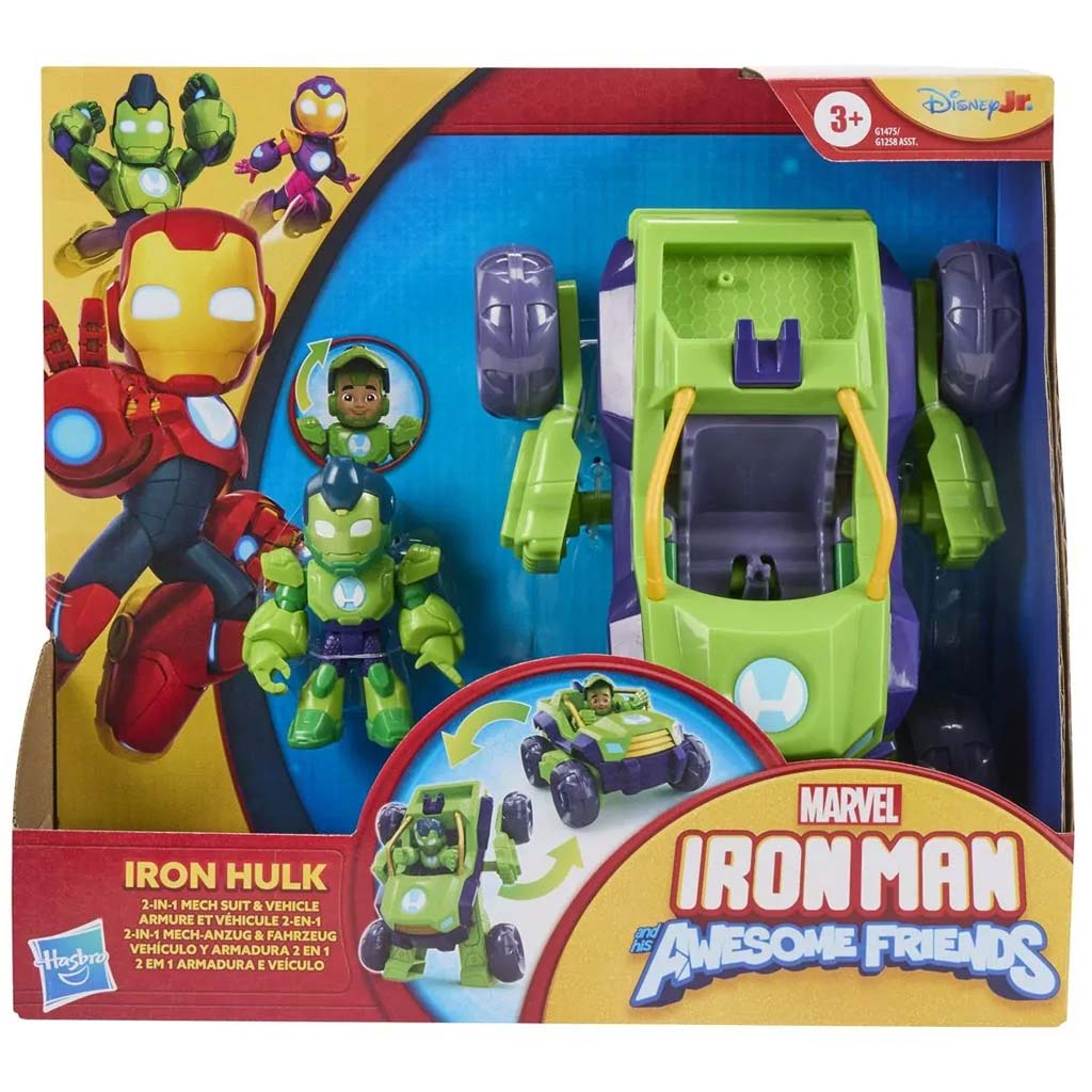 Marvel: Iron Man 2-v-1 Mech Hulk auto a figúrkový set - Hasbro