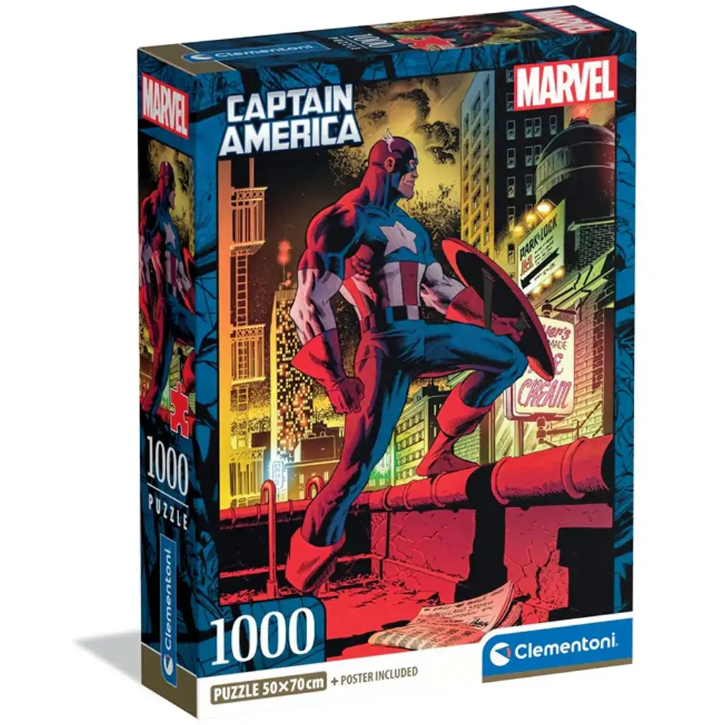 Marvel: Kapitán Amerika 1000-dieliková puzzle - Clementoni