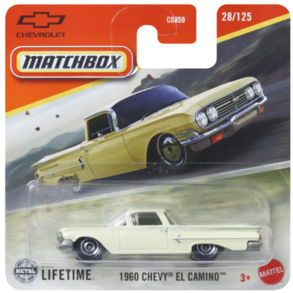 Matchbox: 1960 Chevy El Camino béžové autíčko 1/64 – Mattel