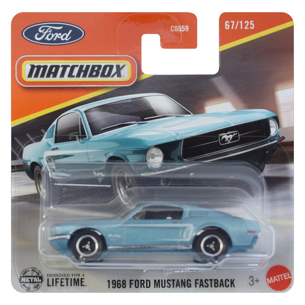 Matchbox: 1968 Ford Mustang Fastback autíčko 1/64 - Mattel